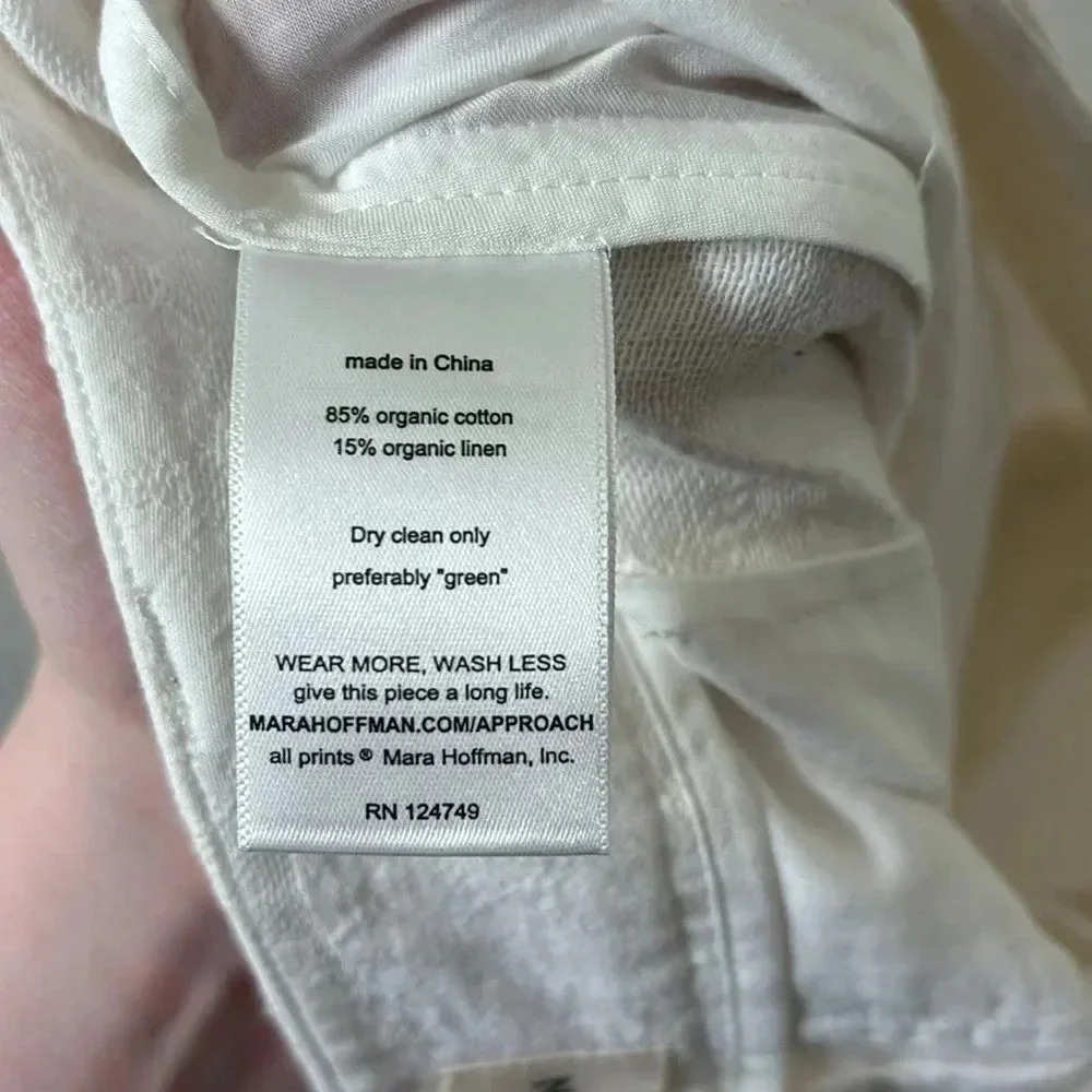 NWOT Mara Hoffman White Sandra Pants - Picture 8 of 8